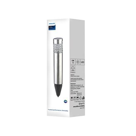 ไฟทางเดิน SOLAR PHILIPS BGS025 LED/730 T4 2 วัตต์ WARM WHITE สีเงิน_2