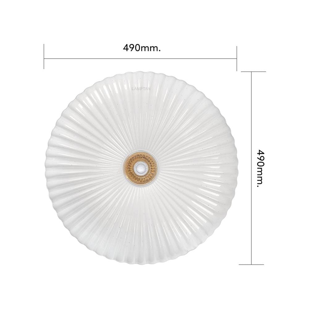 ไฟเพดาน LED LAMPTAN ASTER 19 นิ้ว 50 วัตต์ DAYLIGHT/COOL WHITE/WARM WHITE สีขาว