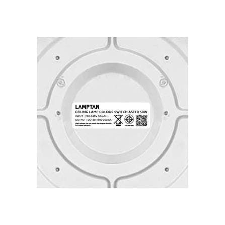 ไฟเพดาน LED LAMPTAN ASTER 19 นิ้ว 50 วัตต์ DAYLIGHT/COOL WHITE/WARM WHITE สีขาว_7