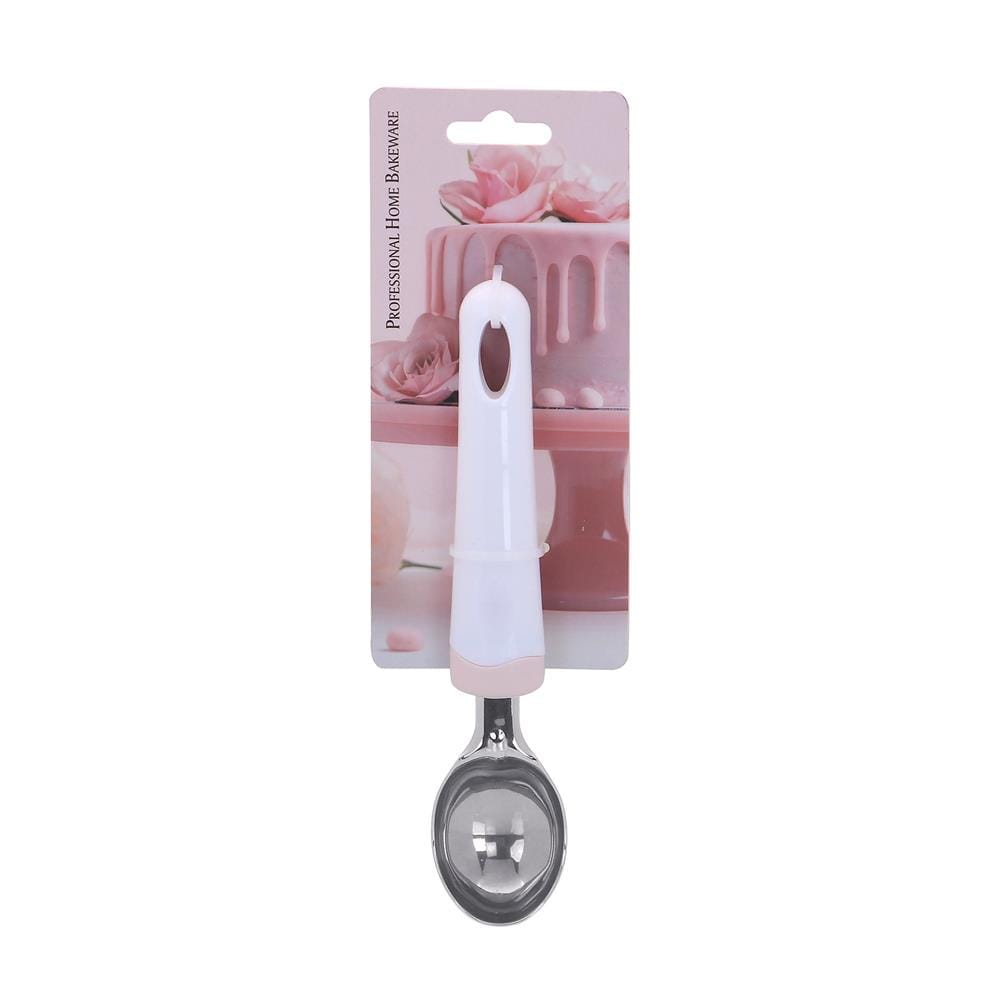 ที่ตักไอศครีมสเตนเลส PENGUIN KSA01 สีชมพูด้ามขาว