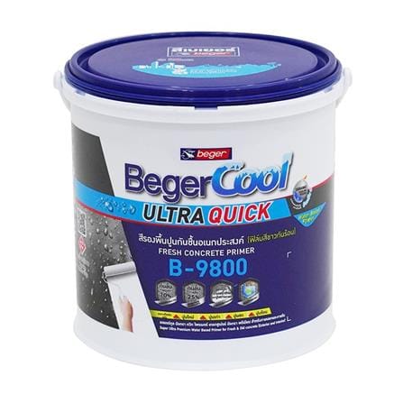 สีรองพื้นปูนอเนกประสงค์ BEGER COOL ULTRA QUICK B-9800 สีขาว ด้าน 1 แกลลอน_0