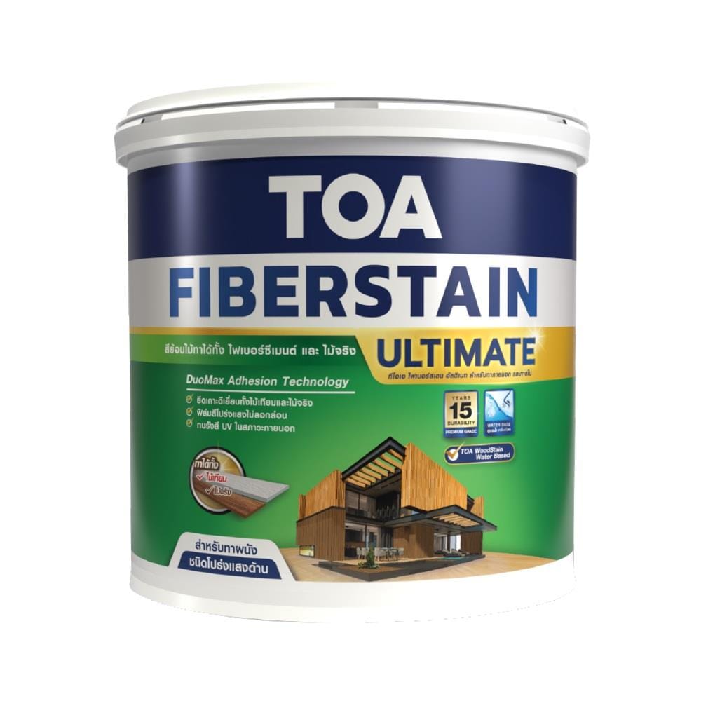 สีย้อมไม้ ชนิดโปร่งแสงด้าน TOA FIBERSTAIN ULTIMATE WM001 สีไม้สักเข้ม 1 แกลลอน