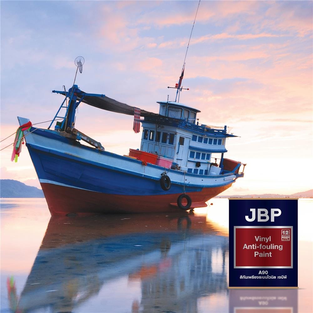 สีกันเพรียง JBP VINYL ANTI-FOULING PAINT A90 สีแดงด้าน 1 แกลลอน
