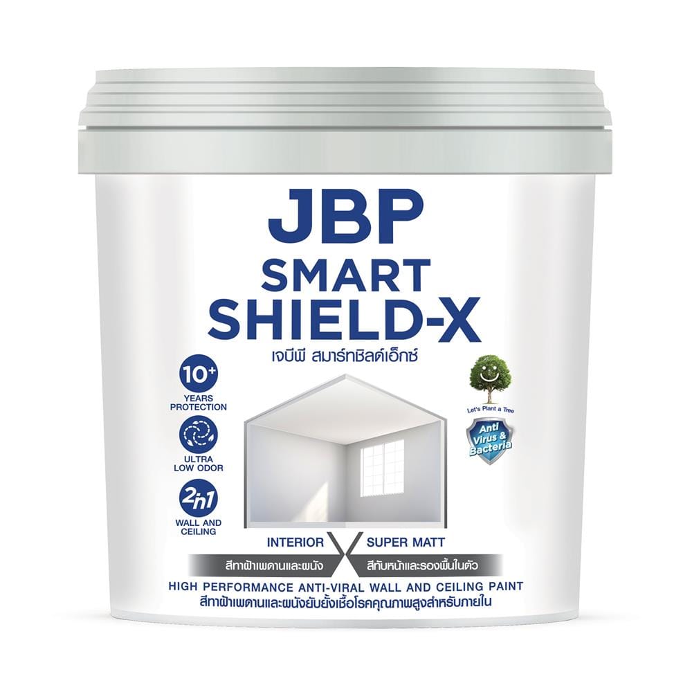 สีน้ำทาฝ้า JBP SMART SHIELD-X 7999 สีขาว ด้าน 1 แกลลอน