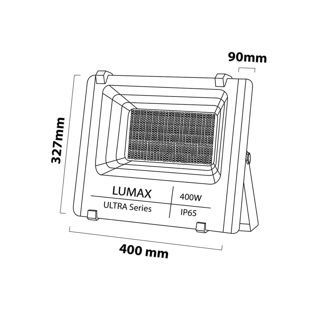 ไฟสปอตไลท์ SOLAR LUMAX 74-00030 400 วัตต์ DAYLIGHT สีดำ