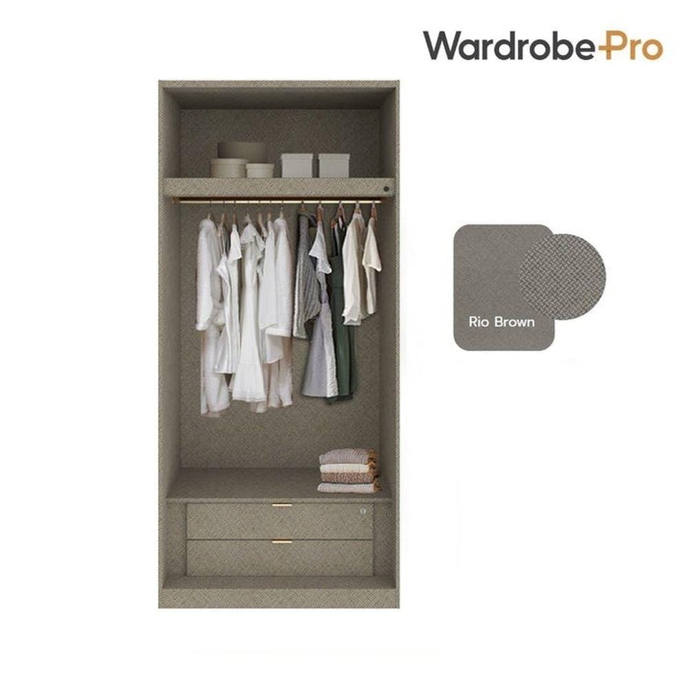 ตู้เสื้อผ้า 2 บานเปิด SB BUILT IN WARDROBE PLUS 59061087 100 ซม. สีดำ