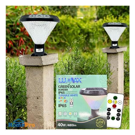 ไฟหัวเสา SOLAR LUMAX 74-00041 40 วัตต์ RGB สีดำ_2