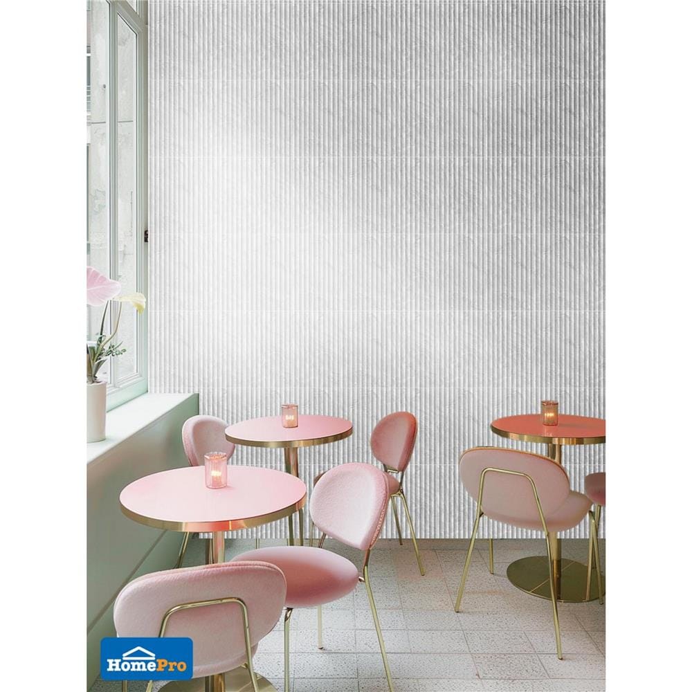 กระเบื้องผนัง 25x40 ซม. TARA ทีแกน เทา (EXC) PM 1 ตร.ม.