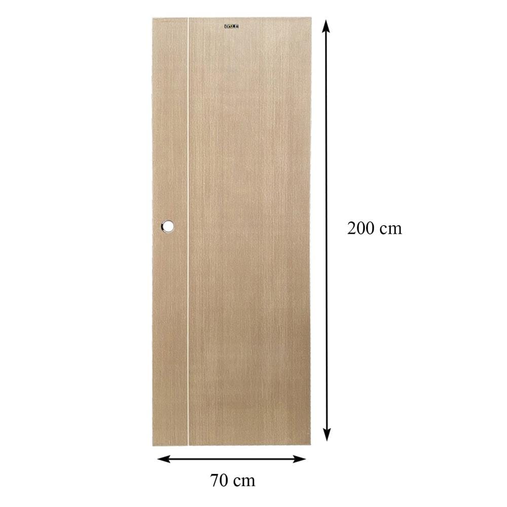 ประตูห้องน้ำ UPVC AZLE WB1 70X200 ซม. สีน้ำตาล เจาะลูกบิด