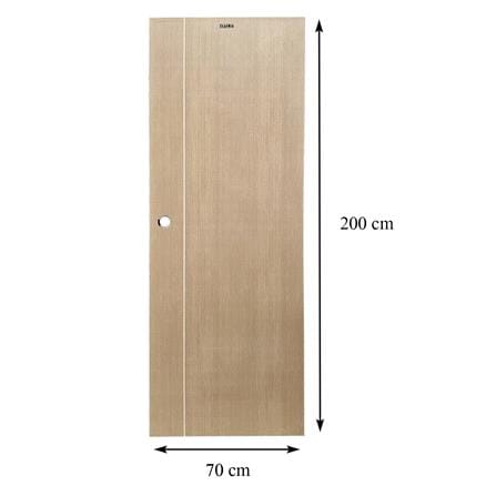 ประตูห้องน้ำ UPVC AZLE WB1 70X200 ซม. สีน้ำตาล เจาะลูกบิด_4