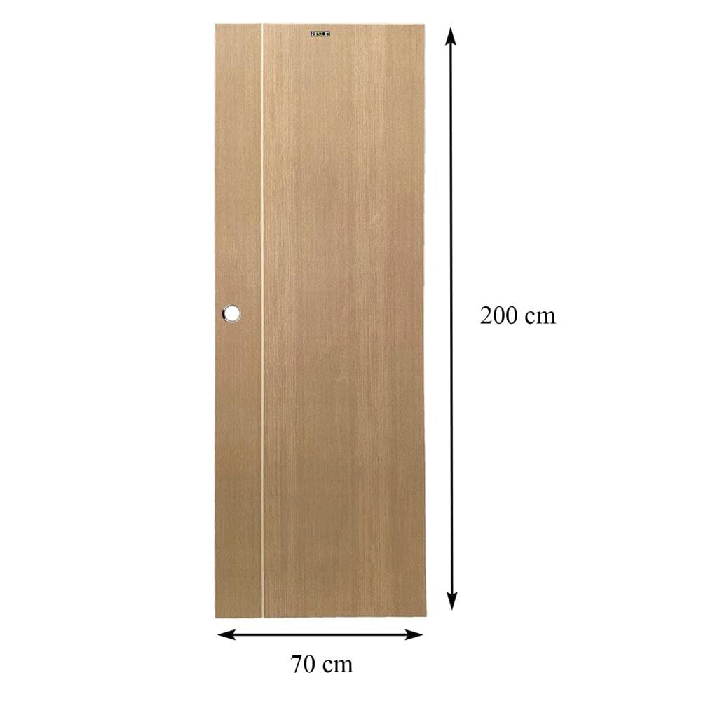 ประตูห้องน้ำ UPVC AZLE WB1 70X200 ซม. สีน้ำตาลเข้ม เจาะลูกบิด