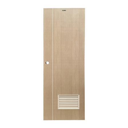 ประตูห้องน้ำ UPVC เจาะลูกบิด AZLE WB2 70x200 ซม. สีน้ำตาล_0