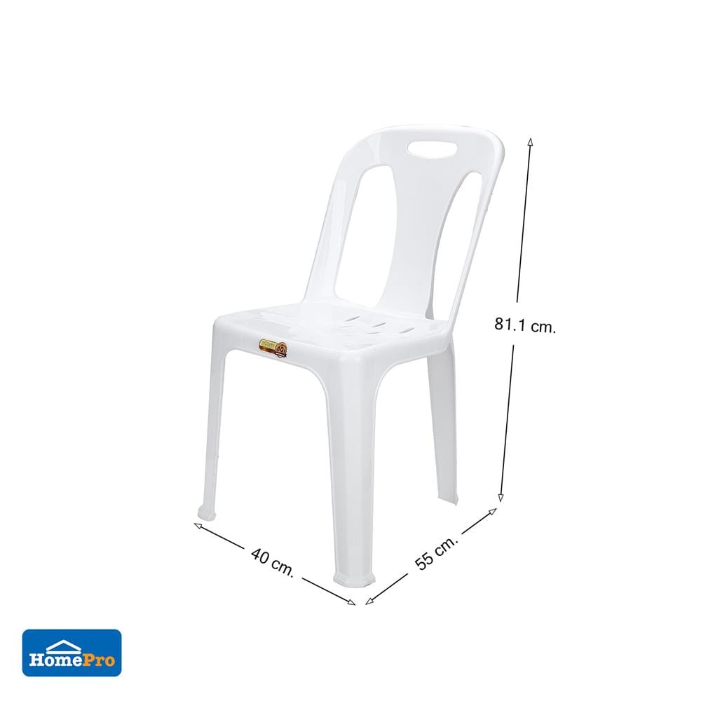 พวงหรีดเก้าอี้พลาสติก SPRING 320 สีขาว แพ็ก 6 ตัว