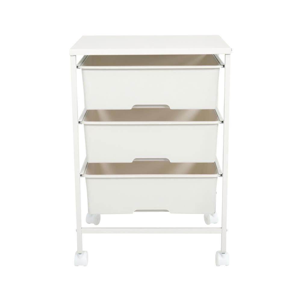 ชั้นลิ้นชัก 3 ชั้น STACKO BOSE 40.8x33.5x60.5 ซม. สีขาว