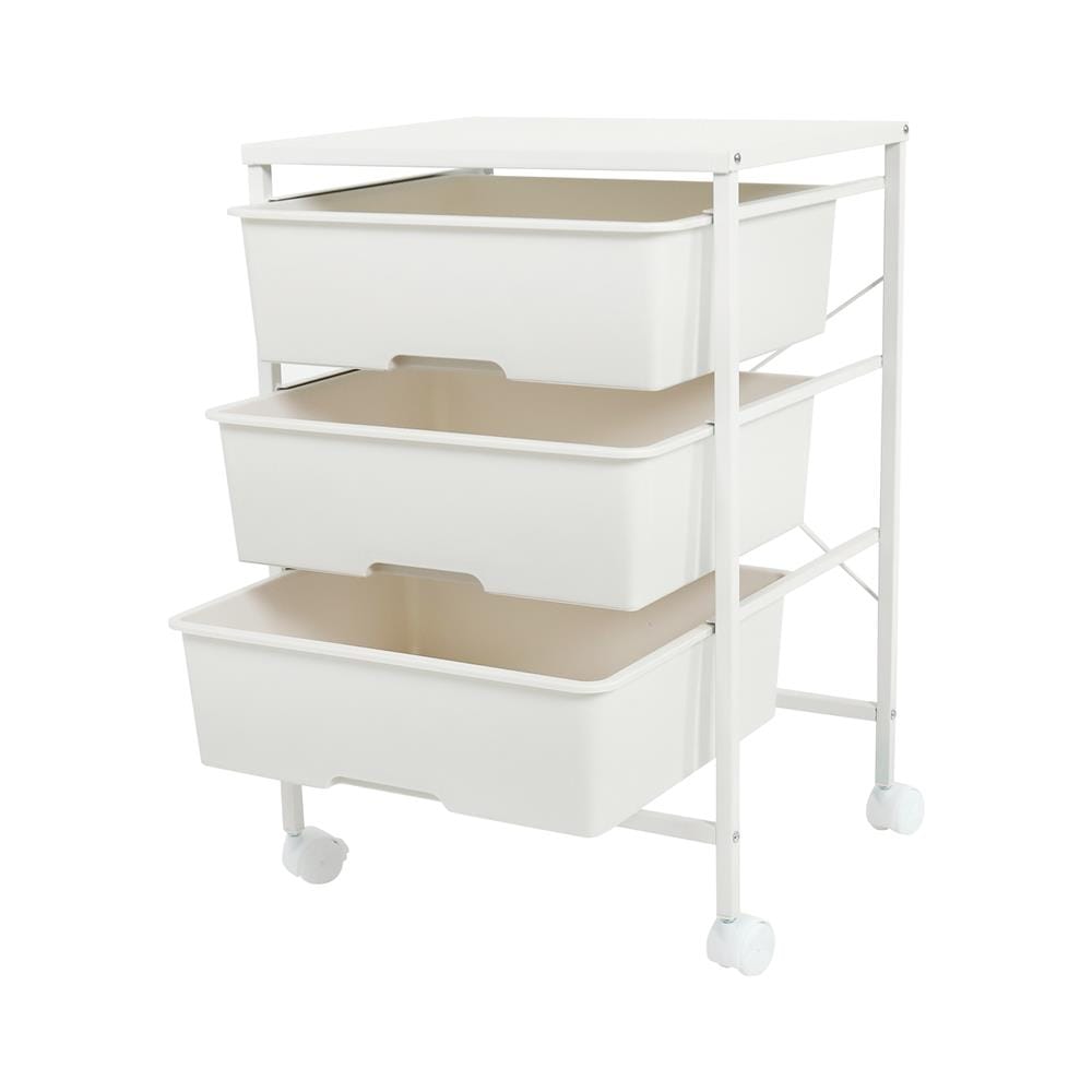 ชั้นลิ้นชัก 3 ชั้น STACKO BOSE 40.8x33.5x60.5 ซม. สีขาว