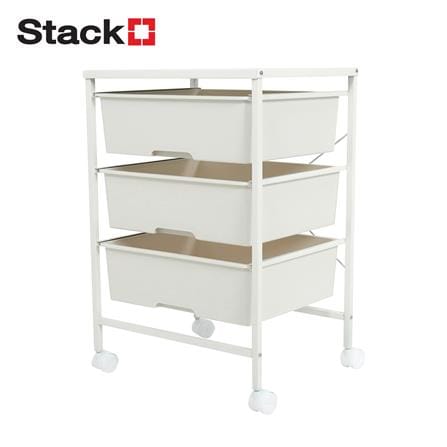 ชั้นลิ้นชัก 3 ชั้น STACKO BOSE 40.8x33.5x60.5 ซม. สีขาว_0
