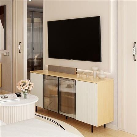 ตู้วางทีวี SB FURNITURE WHIZ 19228162 118.4 ซม. สีเทาอ่อน_4