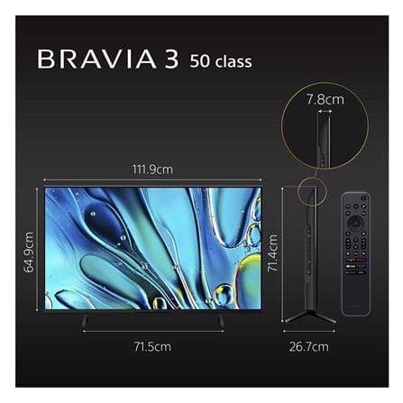 ทีวีแอลอีดี 50 นิ้ว SONY (4K, LED, GOOGLE TV) BRAVIA 3 K-50S30_8
