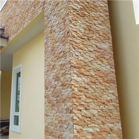 หินทราย 10x30 ซม. หินโคราช จิ๊กซอว์สีเหลืองลายเซาะร่อง_10