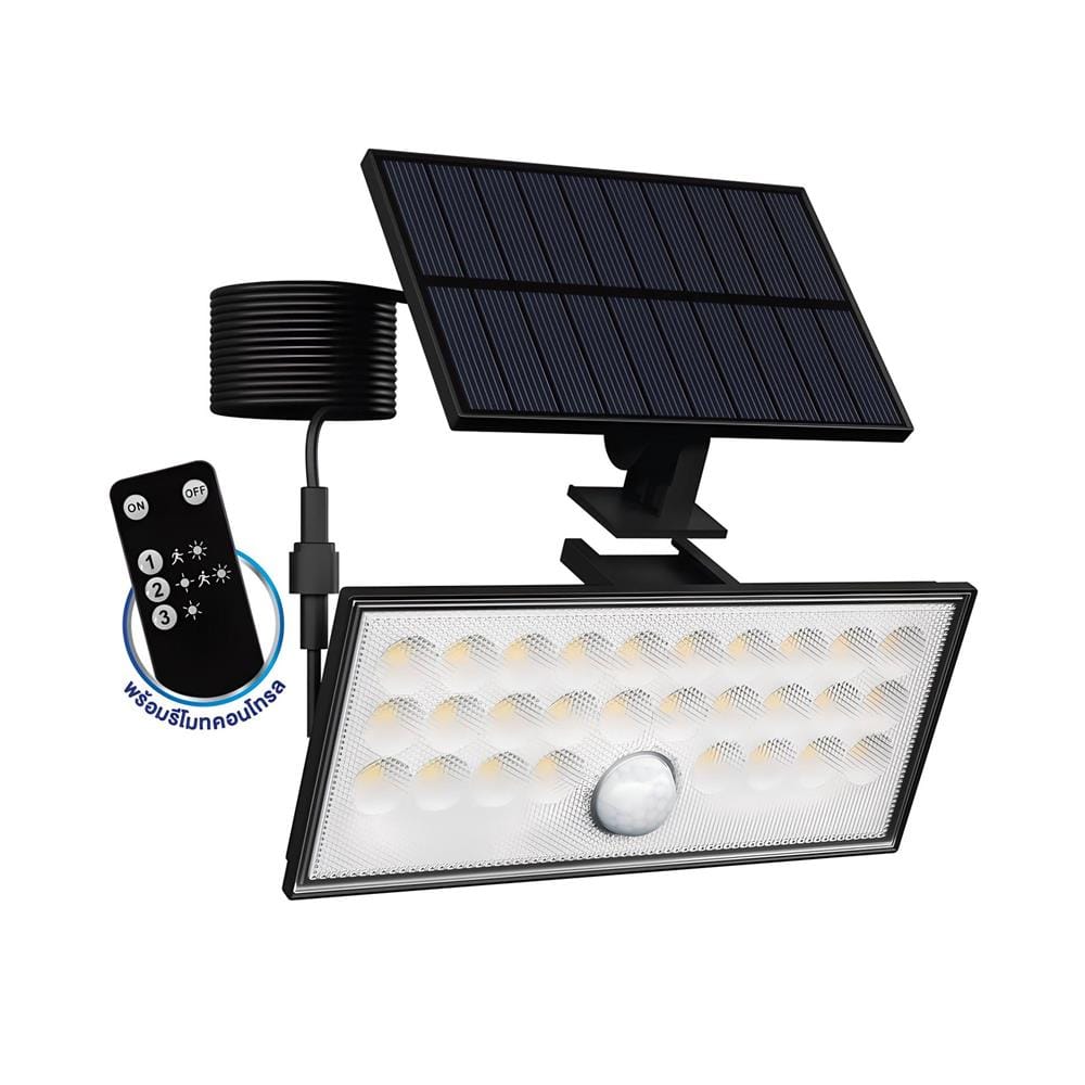 ไฟผนังภายนอก SOLAR BEC SPLIT-1BK 25 วัตต์ DAYLIGHT สีดำ