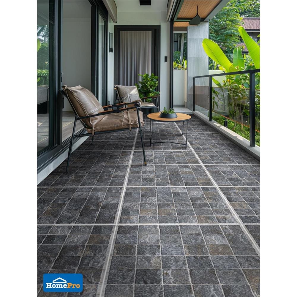กระเบื้องพื้นพอร์ซเลน 59.8x59.8 ซม. TARA บี สโตน เทา A 1.07 ตร.ม.