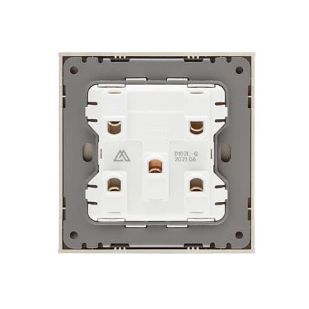 ชุดเต้ารับคู่ 3 ขา 2 ช่อง SAHN D102L-G สีทอง_3