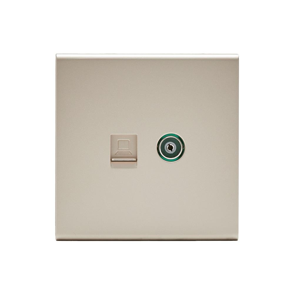เต้ารับโทรทัศน์และคอมพิวเตอร์ CAT 6 SAHN D24-G สีทอง_1