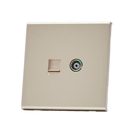 เต้ารับโทรทัศน์และคอมพิวเตอร์ CAT 6 SAHN D24-G สีทอง_2