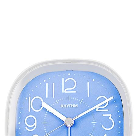 นาฬิกาปลุก RHYTHM 8RE674WR04 4X4 นิ้ว สีขาว/ฟ้า_2
