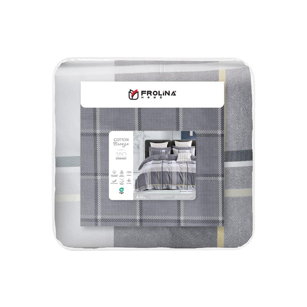 ชุดผ้าปูที่นอน 3.5 ฟุต 4 ชิ้น FROLINA COTTON BREEZE CBDF003