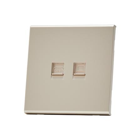 เต้ารับโทรศัพท์และคอมพิวเตอร์ SAHN 6P/6C D19-G สีทอง_2