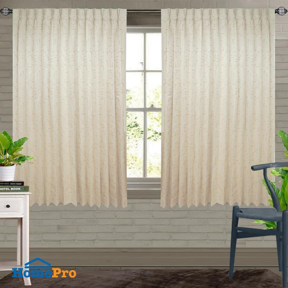 ผ้าม่านจีบ BENETTA BOSTON UV 140X160 ซม. สีครีม