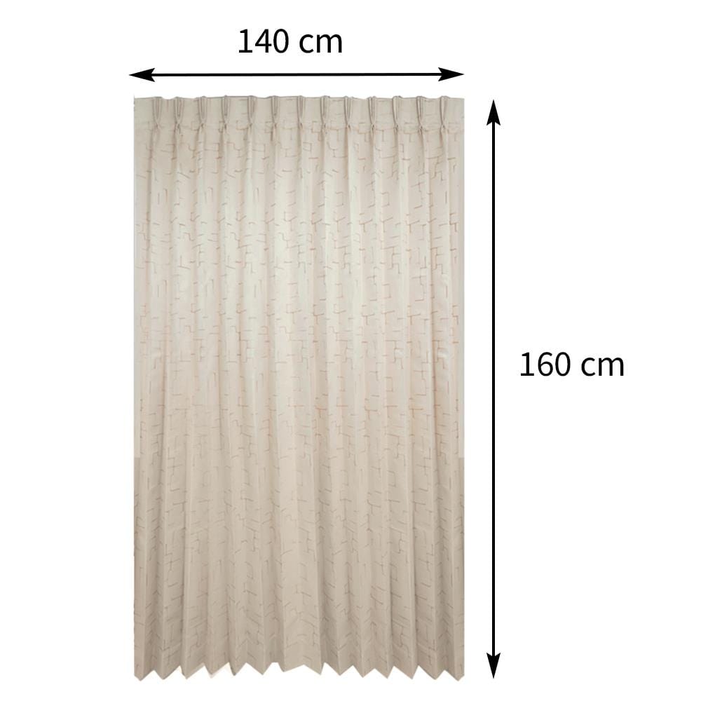 ผ้าม่านจีบ BENETTA BOSTON UV 140X160 ซม. สีครีม