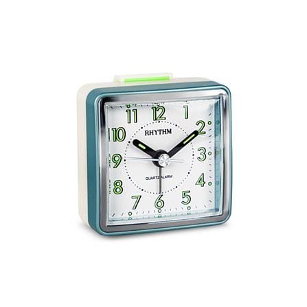 นาฬิกาปลุก RHYTHM CRE210NR05 2.3X2.3 นิ้ว สีขาว/เขียว_2