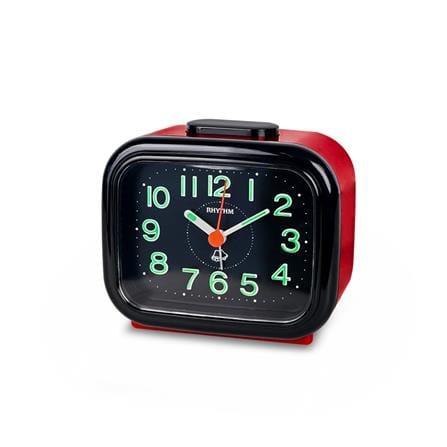 นาฬิกาปลุก RHYTHM 4RA888-R01 4.6X4 นิ้ว สีแดง/ดำ_1