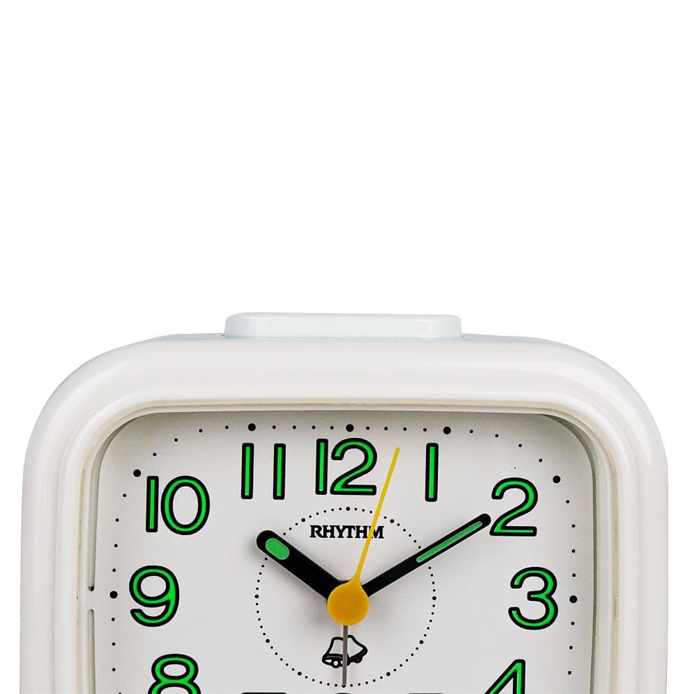 นาฬิกาปลุก RHYTHM 4RA888-R79 4.6X4 นิ้ว สีฟ้า/ขาว