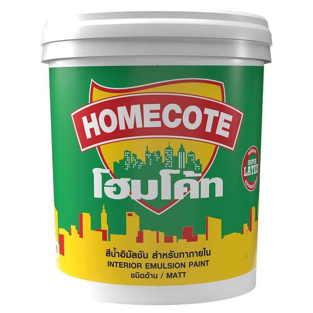 สีน้ำทาภายใน TOA HOMECOTE HC500 สีขาวมุก ด้าน 5 แกลลอน