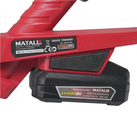 เครื่องเล็มหญ้าไร้สาย (พร้อมแบตเตอรี่) MATALL MT20G20 20 โวลต์_5