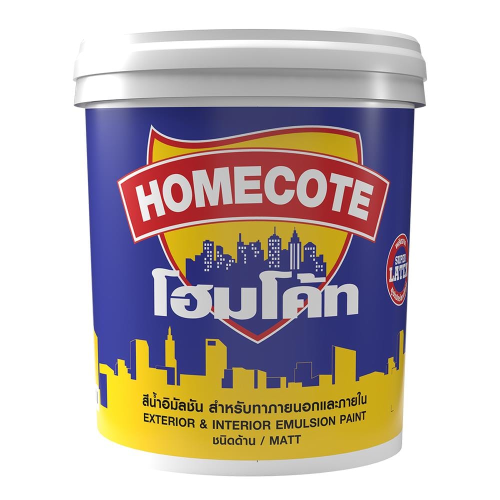 สีน้ำทาภายนอก ชนิดด้าน TOA HOMECOTE HC100 สีขาว 5 แกลลอน