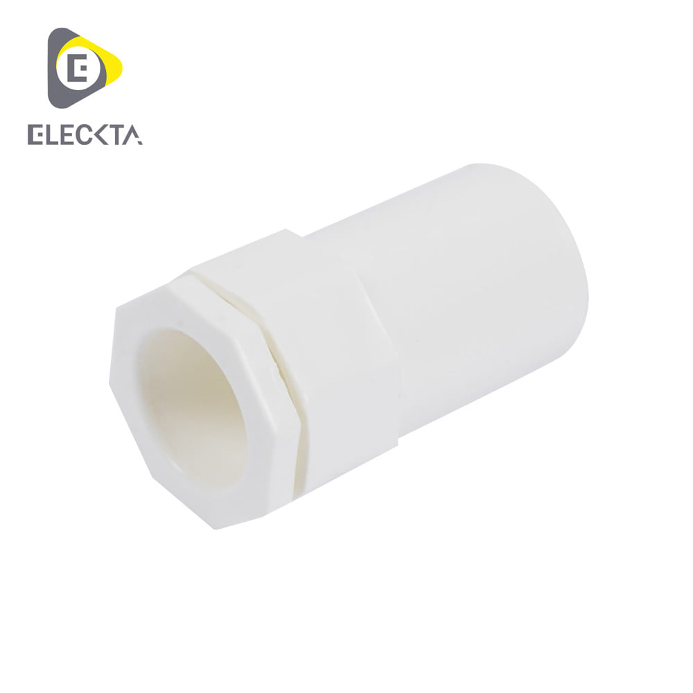 ข้อต่อเข้ากล่อง ELECKTA 25 มม. สีขาว (แพ็ก 4 ชิ้น)