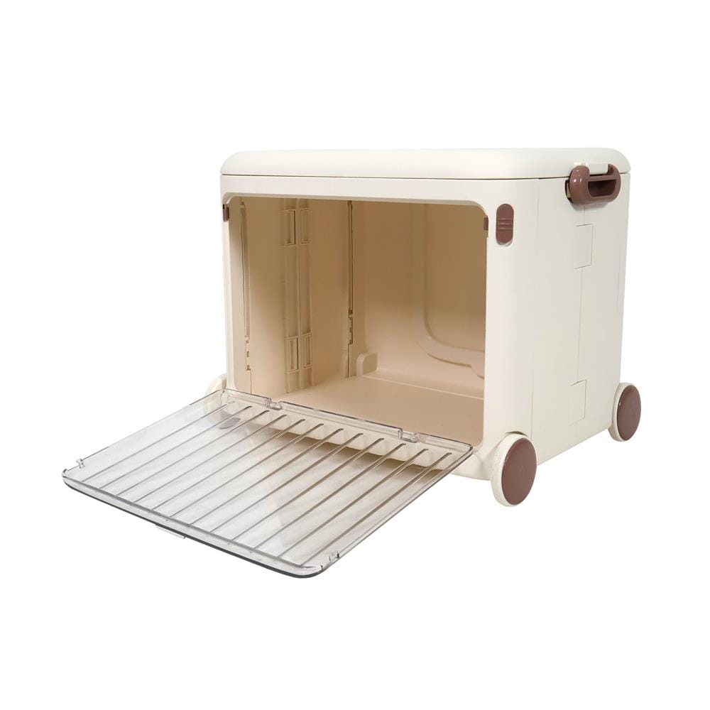 กล่องเก็บของฝาหน้าใส มีที่ลาก STACKO KID 49x35x38.5 ซม. สีขาว