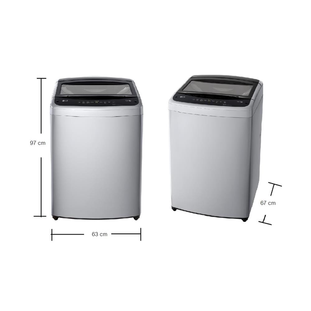 เครื่องซักผ้าฝาบน LG T2518VBTM 18 กก. อินเวอร์เตอร์ สีเทา