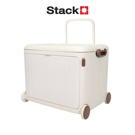 กล่องเก็บของฝาหน้า มีที่ลาก STACKO KID 49x35x38.5 ซม. สีขาว_1