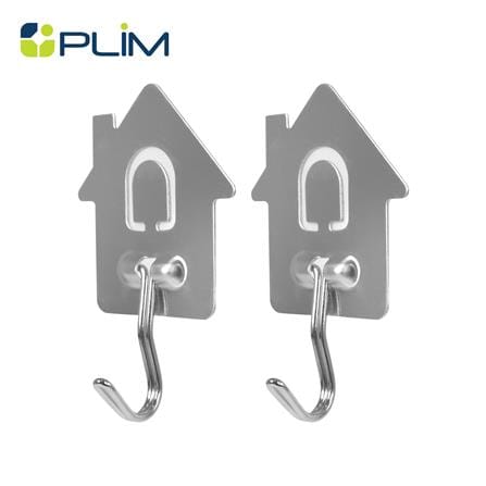 ขอแขวนรูปบ้านติดเทปกาว PLIM ML-87034 สีเงิน แพ็ก 2 ชิ้น_0
