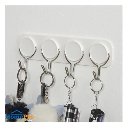 ขอแขวนติดเทปกาว 4 ตะขอ PLIM XY-0527 สีขาว_3