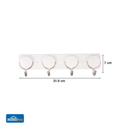 ขอแขวนติดเทปกาว 4 ตะขอ PLIM XY-0527 สีขาว_4