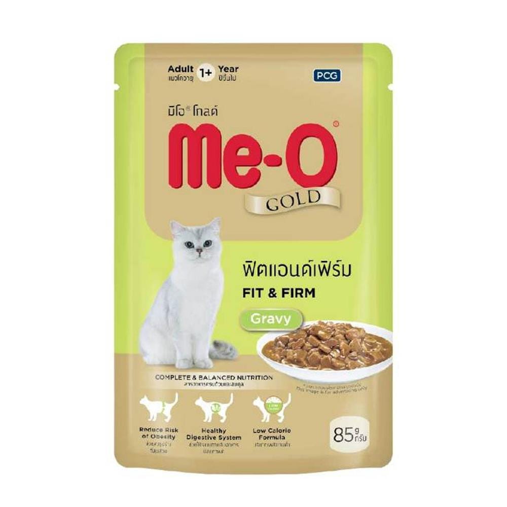 อาหารเปียกแมว ME-O GOLD POUCH FIT&FIRM GRAVY 85 ก.