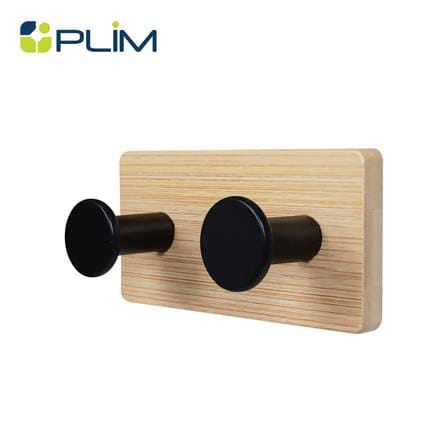 ขอแขวนติดเทปกาว 2 ตะขอ PLIM XY-0497B สีดำ_0