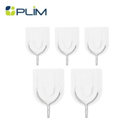 ขอแขวนเหลี่ยมติดเทปกาว PLIM XY-0522 สีขาว แพ็ก 5 ชิ้น_0