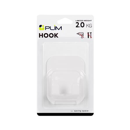 ขอแขวนเหลี่ยมติดเทปกาว PLIM XY-0710 สีขาว_2